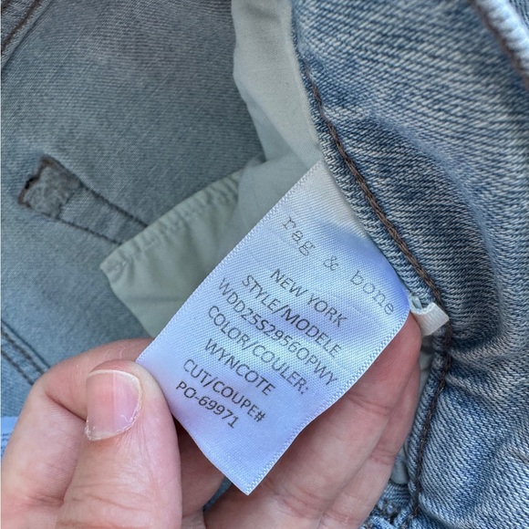 NWT Rag & Bone The Hattie Mid-Rise Full Length Light Wash Jeans in Size 28 - Picture 11 of 11